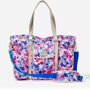 NWT Lilly Pulitzer Insulated Beach Tote Resort White 'Party Like A Lobster'